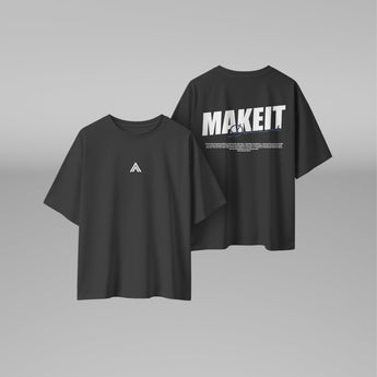 Oversize Box Fit - Logo t-shirt - Sort - MakeIt