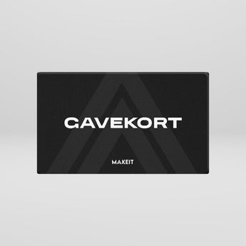 Gavekort fra MakeIt på lysegrå baggrund