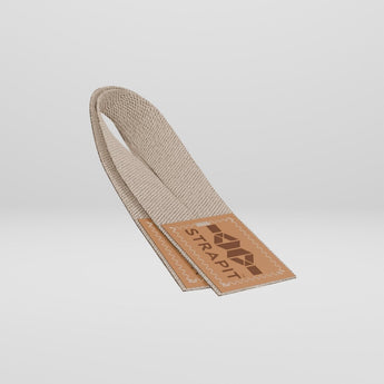StrapIt Lifting Straps i beige fra MakeIt på lysegrå baggrund