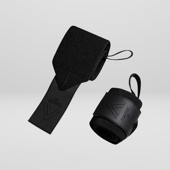 Wrist Wraps i sort fra MakeIt på lysegrå baggrund